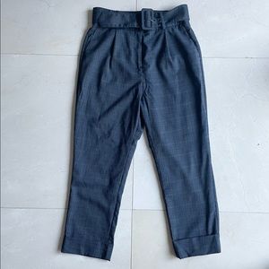 Frank & Oak belted plaid barrel pant: size 10